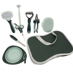Custom Pet Grooming Kit Durable Safe Dog Nail Clipper Toothbrush Cat Brush Comb With Storage Bag