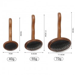 Wooden Pet Deshedding Brush Dog Cat Undercoat Rake Deshedding Tool Pet Grooming Comb for Dogs and Cats Long Short Hair