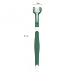 Pet Oral Cleaning Toothbrush Brush Cat Dog Teeth Three Heads Three Sides Toothbrush for Pets Family