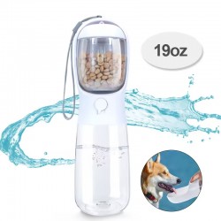Portable Dog Water Bottle with Food Storage High Quality Silicone Box Travel Feeder