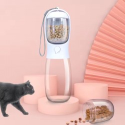 Portable Dog Water Bottle with Food Storage High Quality Silicone Box Travel Feeder