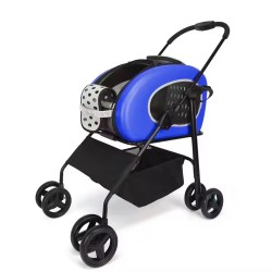 Brand New Pet Stroller with Storage Basket - Foldable Lightweight Dog Carrier Jogging Pet Trolley Outdoor Use