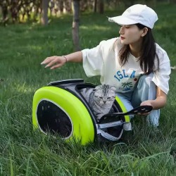 Brand New Pet Stroller with Storage Basket - Foldable Lightweight Dog Carrier Jogging Pet Trolley Outdoor Use