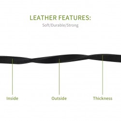 Cowhide Pet Leash and Slim Hand-Stitched Leather Rope