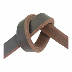 Pet Leather Rope with Brass Hook Slim Hand-Stitched