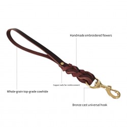 New Original Leather Pet Leash Comfortable for Dog Training