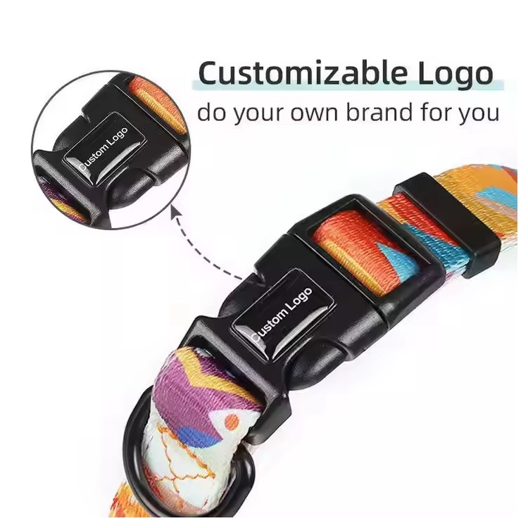 Custom Durable Strong Collar with Reflective Print Ribbon Custom Durable Strong Collar with Reflective Print Ribbon