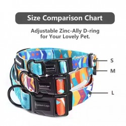 New Strong Pet Collars with Custom Reflective Print Ribbon