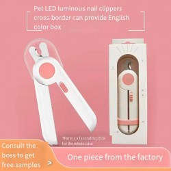 Portable Pet Nail Clippers - LED Light Pet Anti-Blood Nail Sharpener for Cats and Dogs