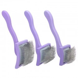 Premium Wooden Pet Brush - High Quality Long Metal Pins Brush for Cat & Dog Coat Care