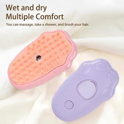 Electric Cat Steamy Brush Grooming Comb with Electric Spray Anti-Flying Floating Cat Steam Brush