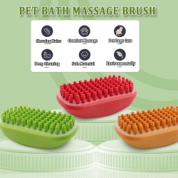Bristles Pet Bath Brush Comb Rubber Glove Hair Fur Grooming Massaging Massage Kitchen Cleaning Glove