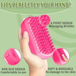 Bristles Pet Bath Brush Comb Rubber Glove Hair Fur Grooming Massaging Massage Kitchen Cleaning Glove