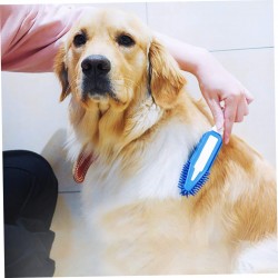 Pet Hair Remover Brush Long Handle for Couch Laundry Soft Tpr Brush for Cleaning Grooming Massaging for Dogs Cats