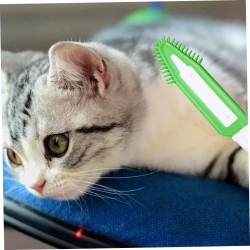 Pet Hair Remover Brush Long Handle for Couch Laundry Soft Tpr Brush for Cleaning Grooming Massaging for Dogs Cats