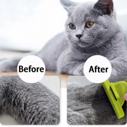 Cat Grooming Hair Brush Undercoat Rake Demoting Comb for Mats & Tangles Removing Reduces Shedding up to 95%