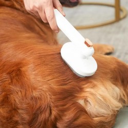 Dual-purpose Pet Massage Comb 90 Degree Rotation One-button Hair Cleaning Pet Grooming Brush