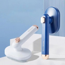 Dual-purpose Pet Massage Comb 90 Degree Rotation One-button Hair Cleaning Pet Grooming Brush
