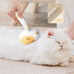 Flower Cat De-Shedding Brush Canine and Cat De-Floating Hair Needle Comb Clean Hair Dog Comb Anti-Static Pet Comb