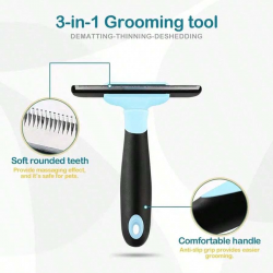 Dog Hair Removal Trimmer Long Short Deshedding Tool Safe Pet Grooming Brush Made Sustainable Stainless Steel ABS
