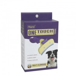 Durable Rubber Pet Brush Dog Cat Push Button Comb TPR Handle Hair Deshedding Tool for Dogs and Cats