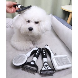 Pet Hair Remover Comb Penguin Shape Double Sided Open Knot Comb Dematting Tool Pet Dematting Rake Comb Brush Comb