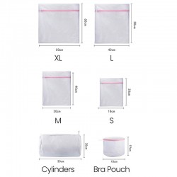 Polyester Mesh Laundry Bag with Zipper Clothing Care and Washing Household Storage Solution