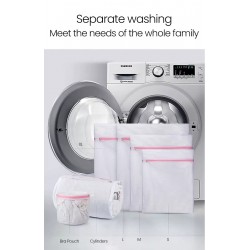 Polyester Mesh Laundry Bag with Zipper Clothing Care and Washing Household Storage Solution