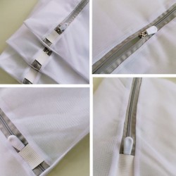 Polyester Mesh Laundry Bag with Zipper Clothing Care and Washing Household Storage Solution