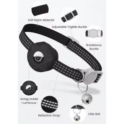 Pet Collar with Air Tag GPS Tracker