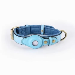 Custom Leather Pet Collar tracker Leather Material Dog Chain