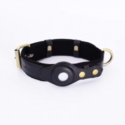 Custom Leather Pet Collar tracker Leather Material Dog Chain