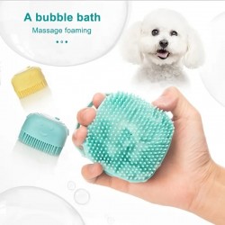 Dog Grooming Silicone Brush Shower Massage Shampoo Dispenser Brush Dog Grooming Brush Bath Brush