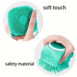 Dog Grooming Silicone Brush Shower Massage Shampoo Dispenser Brush Dog Grooming Brush Bath Brush