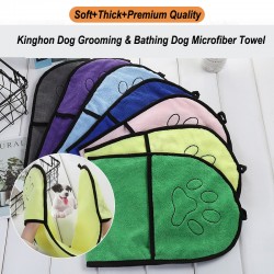 Microfiber Dog Grooming Towel with Hand Pockets Quick Drying Dog Shammy Stocked Feature