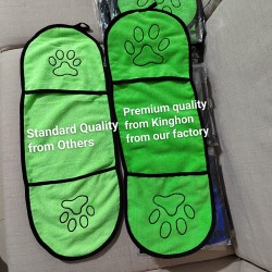 Microfiber Dog Grooming Towel with Hand Pockets Quick Drying Dog Shammy Stocked Feature