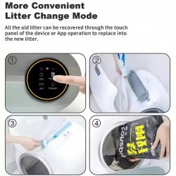 Automatic Cat Litter Box Smart App Control Self Cleaning Litter Boxes Cat Sandbox Electronic Pet Toilet