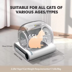 Automatic Cat Litter Box - Brand New Semi-Automatic Cat Toilet & Easy Cleaning System with Accessories for Maintenance