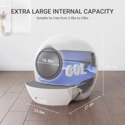 Smart Foldable Cat Toilet – Self-Cleaning Enclosed Litter Box with Odor Control & Premium Build