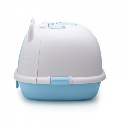Pet Pink Litter Box Cleaning Training for Cats, Luxury Plastic Cat Litter Box Closed Large Cat Toilet