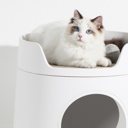 Cat Castle Litter Box Cat Roilet Fully Enclosed Large Splash Proof and Odor Proof