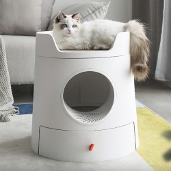 Cat Castle Litter Box Cat Roilet Fully Enclosed Large Splash Proof and Odor Proof