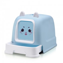 Self-cleaning Cat Litter Box Cat Cage Trap, Cat Toilet Training with Disposable Tray