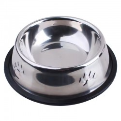 Wholesale Pet Food Bowl Stainless Steel Dog Paw Prints Bowl Cat Feeder Bowl Metal Water Bowl With Non-slip