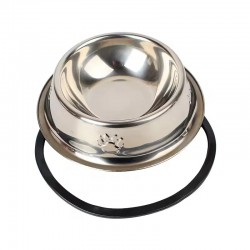 Wholesale Pet Food Bowl Stainless Steel Dog Paw Prints Bowl Cat Feeder Bowl Metal Water Bowl With Non-slip