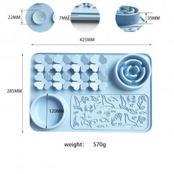 Pet Food Water Bowl Dog Slow Feeder Silicone Dog Lick Mat with Suction Cups