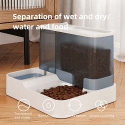 Cat Double Food Bowl Automatic Drinking and Feeding Device Integrated, Cat Bowl and Dog Basin Pet Supplies