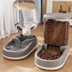 Wholesale Pet Food Feeder Transparent Food Storage Dispenser Container Dog Cat Food Water Bowl Feeder