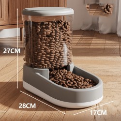 Wholesale Pet Food Feeder Transparent Food Storage Dispenser Container Dog Cat Food Water Bowl Feeder