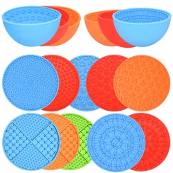 Silicone Pet Feeder Mat Pet Bathing Grooming Distraction Wall Mounted With Strong Suction Dog Lick Pad